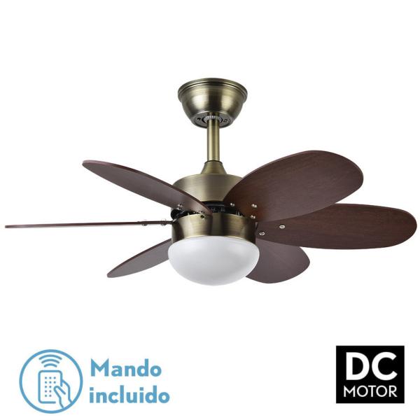 Ventilador ALVES Cuero - Fabrilamp. Motor DC. Ø 85cm.