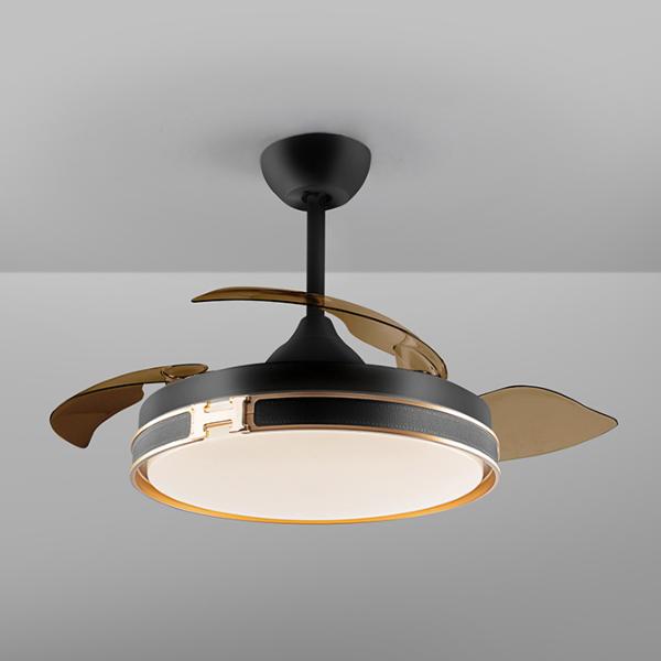 Ventilador Heron Schuller - Negro Oro Motor DC LED Dimable Ø106cm