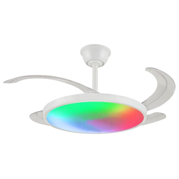 Ventilador Retractil Melody-L Blanco PB - Motor DC. 48-108cmØ.