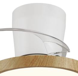 Ventilador Retractil Melody-XS Blanco madera con base P&B - Motor DC. 30-68cmØ.