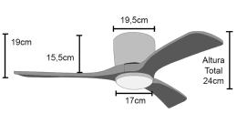 Ventilador CASTULO - Sunaca -  Motor DC. luz LED 132cm Ø.