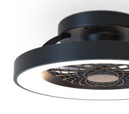 Ventilador MINI TIBET Negro - Mantra. Luz LED Ø53cm