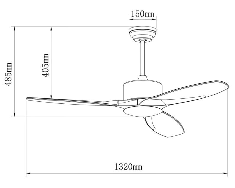 ventilador yarta cristal record medidas