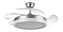 Ventilador Zenit Niquel Fabrilamp - Motor DC Ø107cm