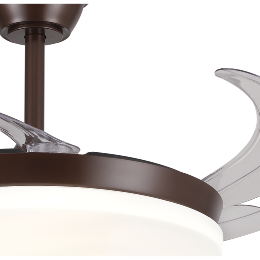 Ventilador retractil Isabella-L Marron P&B - Motor DC. 50-108cmØ.