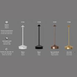 Sobremesa Gram Oro Alemar Bateria - Iluminación LED