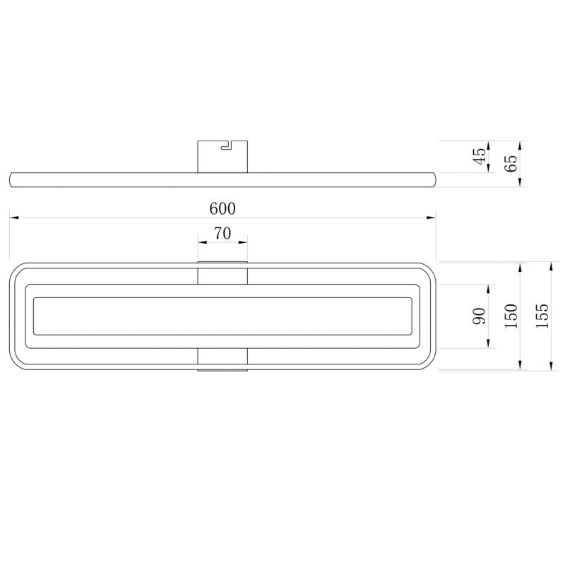 Plafon led VOLANO blco-madera led 60w 4900lm 4000k- 60*15cm - ALEMAR