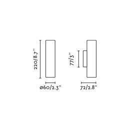 Aplique pared STAN 2 luces aluminio Faro Barcelona