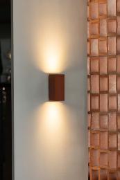 Aplique LUNE 2 Luces cuadrado terracota Faro Barcelona