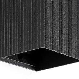 Aplique LUNE cuadrado estriado negro Faro Barcelona 