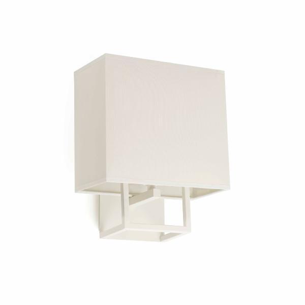 Aplique Vesper Faro blanco - Pantalla textil Beige