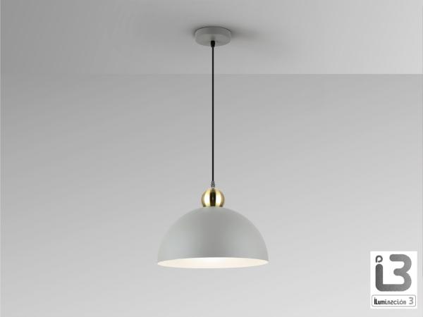 POLO LAMP 1L -GRIS/LATON - ILUMINACION i3 By SCHULLER