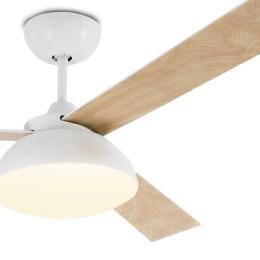 Ventilador Rodas Faro - Blanco Motor DC y LED 132cmØ