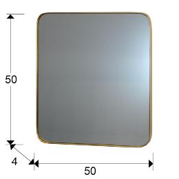 Espejo ORIO Cuadrado Oro - Schuller -  50x50 cm
