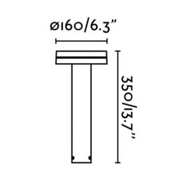 Bliza ESPOT 350 LED gris oscuro Faro Barcelona