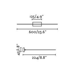 Iluminacuadros MAGRITTE 600 negro LED Faro  