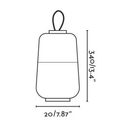 Sobremesa portatil MUNA blanco Faro