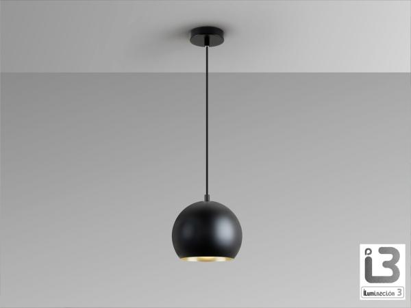 OLENA LAMPARA 1L -NEGRO/ORO - ILUMINACION i3 By SCHULLER
