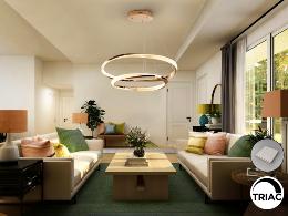 ORBITAS- LAMPARA 2 AROS ORO - SCHULLER