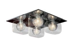 Plafón Eclipse Schuller - 4 luces tulipas doble - LED