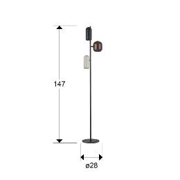 NIMES PIE SALON 3L NEGRO-COLORES - ILUMINACION i3 By SCHULLER