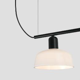 Lampara lineal TATAWIN S Colgante cristal blanco Faro