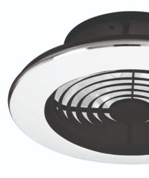 Ventilador Alisio Mini con luz LED Negro- MANTRA Ø52cm