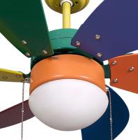 Ventilador de techo 77cm. Delfin Colores. FABRILAMP