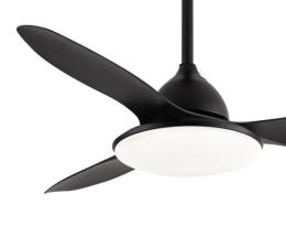 Ventilador YAEL Negro- Fabrilamp  Motor DC, luz LED Ø122cm