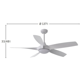 Ventilador GALLEO Negro Fabrilamp - Motor DC Ø132cm