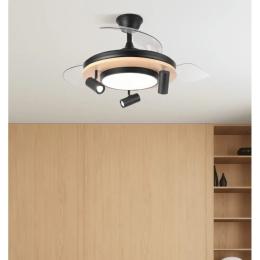 Ventilador Gladiator Fabrilamp Negro - Motor DC Ø107cm