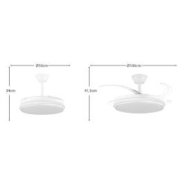 Ventilador Tempano Fabrilamp Blanco - Motor DC Ø50-106cm