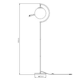 Lampara de pie Midas Negro Alemar -. Bombilla E27 