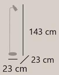 Pie salon MAENA blanco-laton 1 x 40w e-14 - ALEMAR