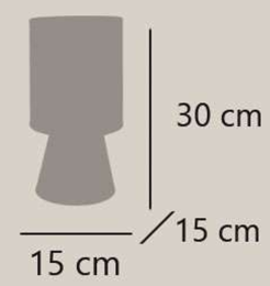 Sobremesa AOSTA beig/madera 1 x 60w e-27 - ALEMAR
