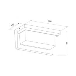 Aplique exterior LAMAR negro led 12w 3000k - ip65 - ALEMAR
