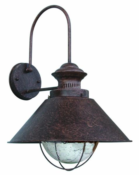 Aplique de exterior Nautica Faro - Marron Oxido Ø26cm