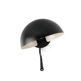 Aplique DOMINICA negro con lector LED Faro Barcelona