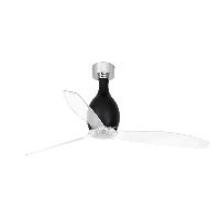 Ventilador Mini Eterfan FARO - negro pala transparente 128cm Ø