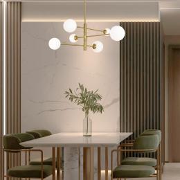 Lampara 6L COSMICA latón - ALEMAR