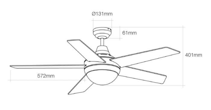 medidas Ventilador Adriatico EDM
