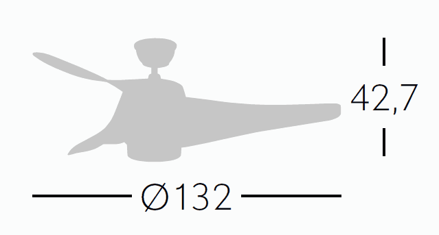 ventilador de techo Electra - medidas