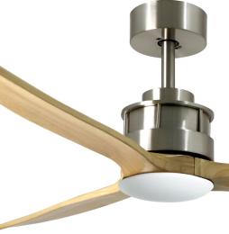 Ventilador CORON Niquel Pino Sunaca LED - Motor DC 132cm Ø.