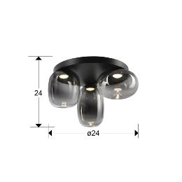 ONICE- PLAFON 3L NEGRO-SMOKE - SCHULLER