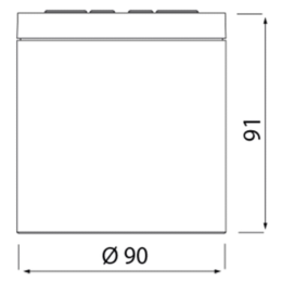 Plafon Exterior Kandanchu Mini Blanco Mantra - Ø9cm