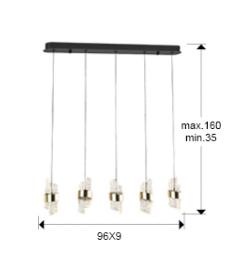 ILIADA-LAMPARA 5L NEGRO-ORO - SCHULLER