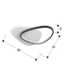 ROMO APLIQUE BLANCO-NEGRO - SCHULLER