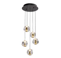 ZARIA LAMP 5L- NEGRO/ORO/TRANSP D30 DIM - SCHULLER