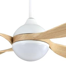 Ventilador Livorno Blanco Haya Fabrilamp - Motor DC Ø132cm