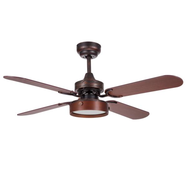Ventilador Bornan Marron Rustico Fabrilamp - 107cm.Ø